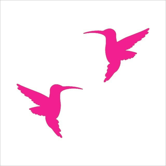 Fashion 4 inchX3.25 inch Two Hummingbirds Graphic Vinyl Decal Car Window Glass Bumper Sticker funny JDM Auto SUV Art Wall Laptop Laptop Waterproof Protector Refit