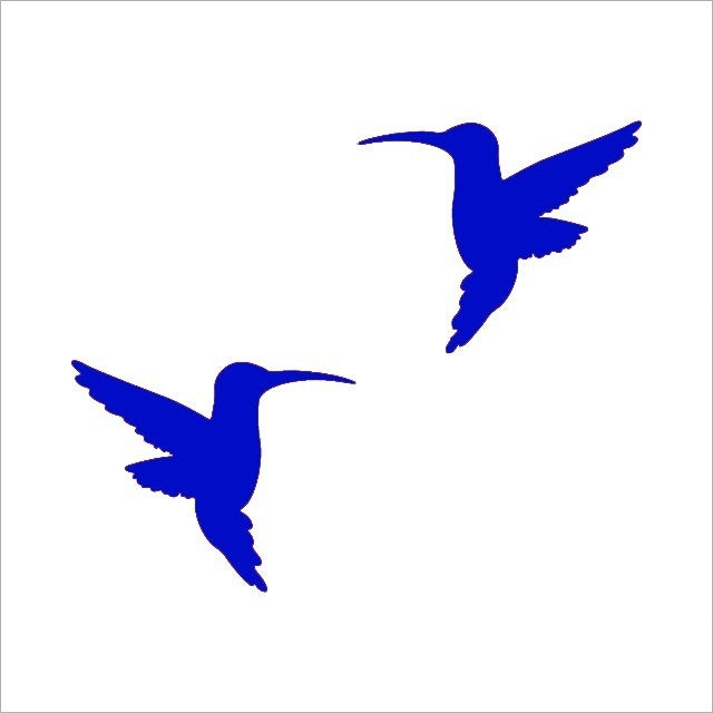 Fashion 4 inchX3.25 inch Two Hummingbirds Graphic Vinyl Decal Car Window Glass Bumper Sticker funny JDM Auto SUV Art Wall Laptop Laptop Waterproof Protector Refit