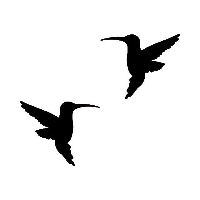 Fashion 4 inchX3.25 inch Two Hummingbirds Graphic Vinyl Decal Car Window Glass Bumper Sticker funny JDM Auto SUV Art Wall Laptop Laptop Waterproof Protector Refit