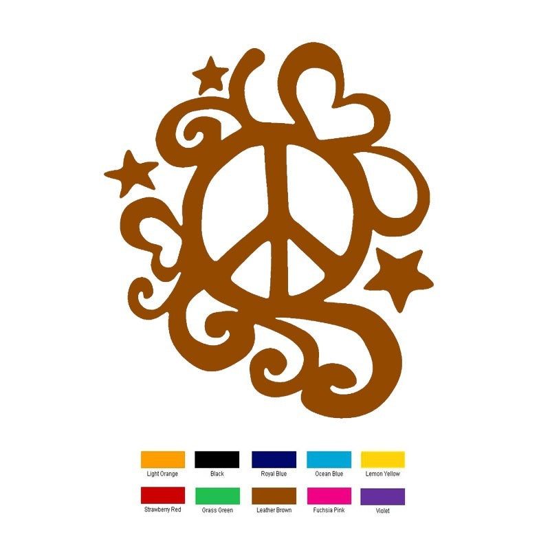 New Brand Car Stickers Vinyl Decal Wall Stickers Glass Window Stickers Motorcycle Jdm 15cm x 12cm Peace Fancy Sign
