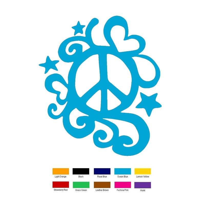 New Brand Car Stickers Vinyl Decal Wall Stickers Glass Window Stickers Motorcycle Jdm 15cm x 12cm Peace Fancy Sign