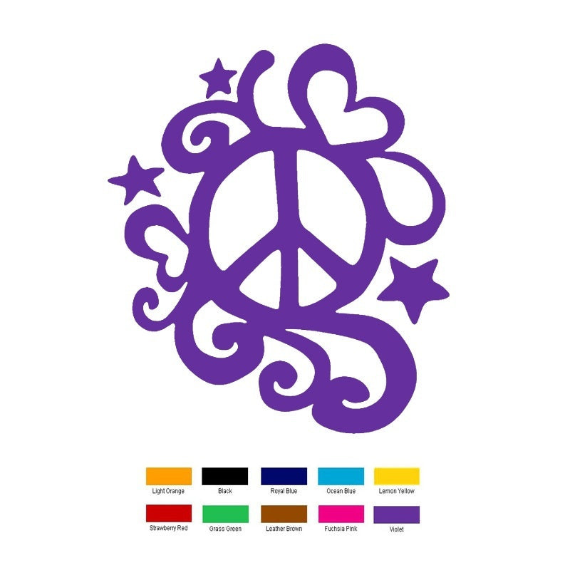 New Brand Car Stickers Vinyl Decal Wall Stickers Glass Window Stickers Motorcycle Jdm 15cm x 12cm Peace Fancy Sign