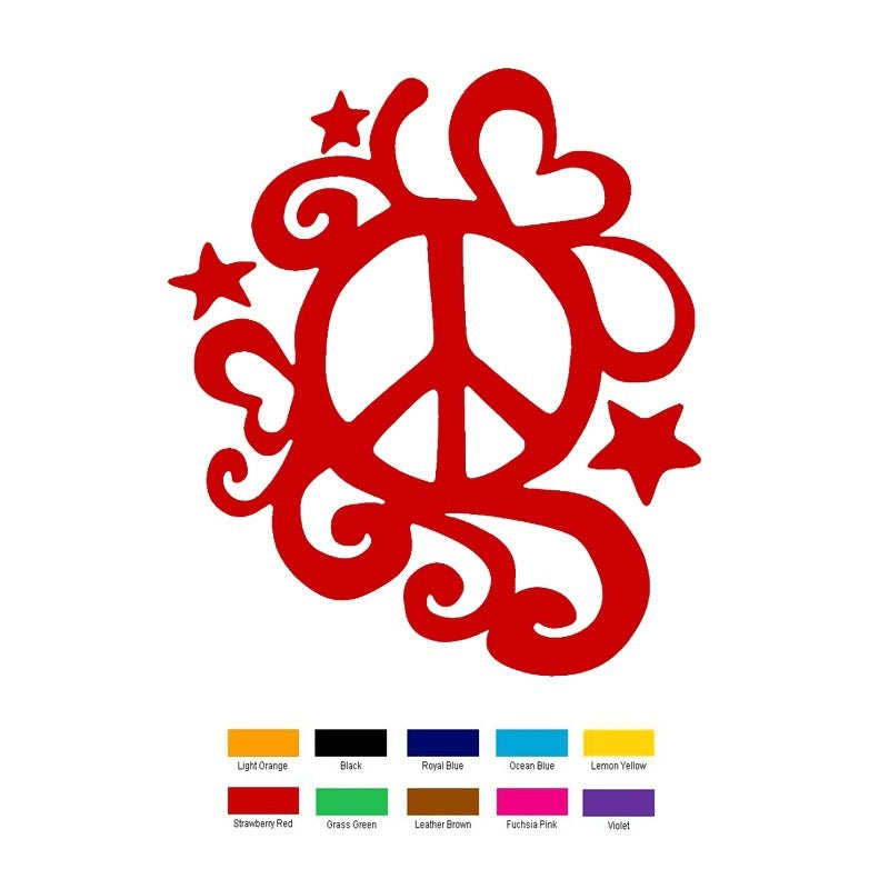 New Brand Car Stickers Vinyl Decal Wall Stickers Glass Window Stickers Motorcycle Jdm 15cm x 12cm Peace Fancy Sign