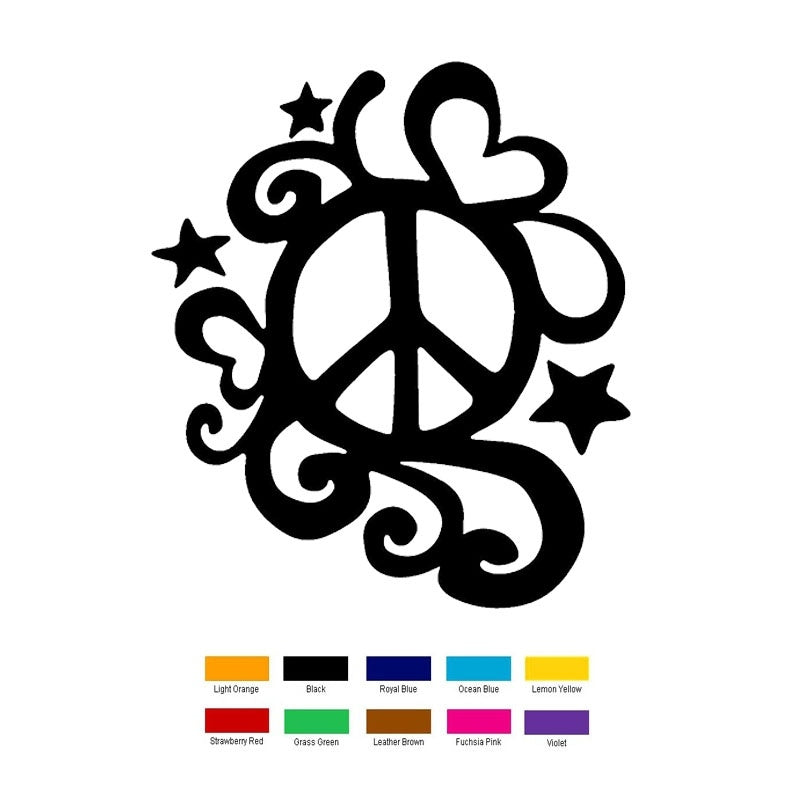 New Brand Car Stickers Vinyl Decal Wall Stickers Glass Window Stickers Motorcycle Jdm 15cm x 12cm Peace Fancy Sign