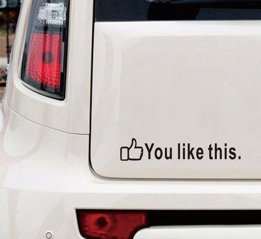 New Brand You Like This Button Sticker Matte Black Funny Fast Decal Turbo Facebook Car Cool Jdm Euro Car Sticker