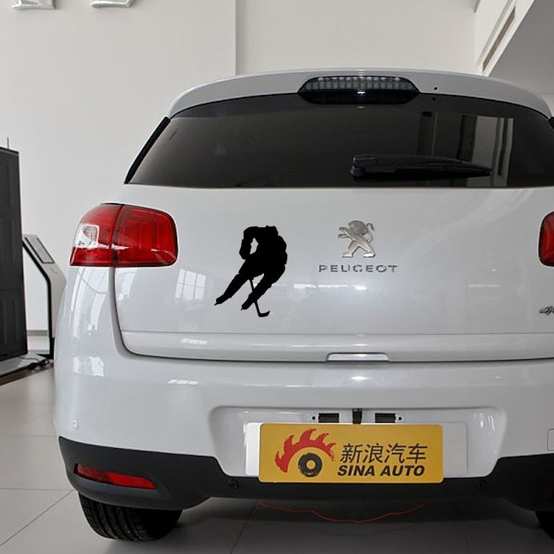 2017 NEW  Sport Ice Hockey Skate Car Sticker Ice Roller Sports Vinyl Decal For Wall Truck SUV Window Bumper 12x12 cm