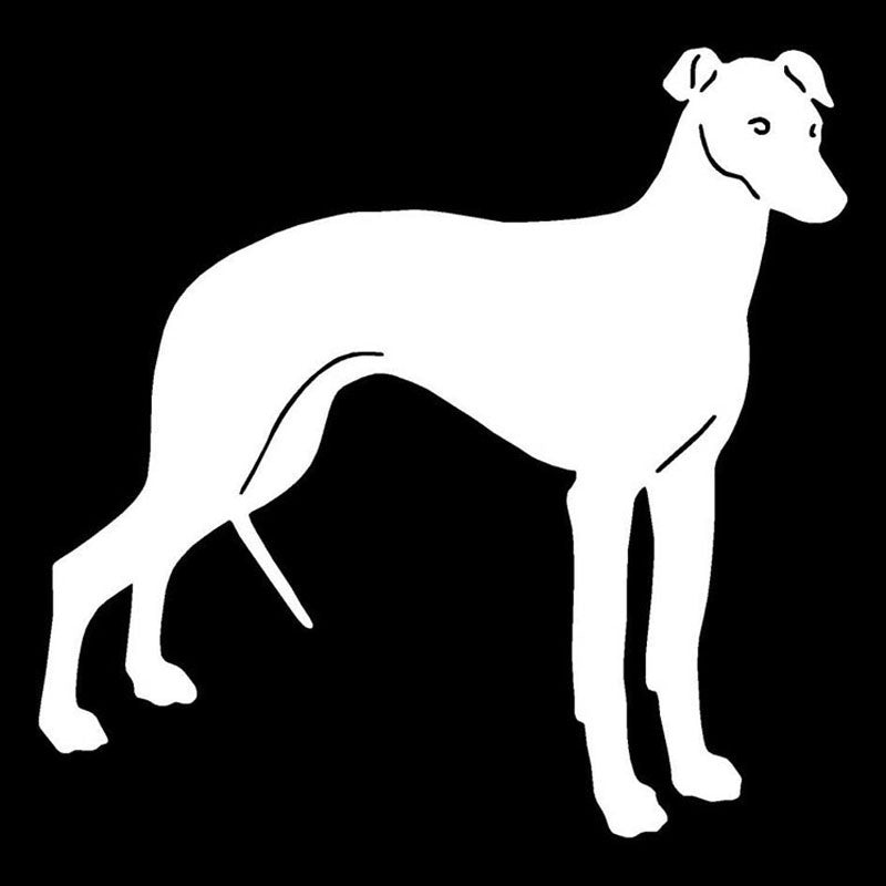 New Hot Funny stickers 13*12.7CM Greyhound Dog Car Stickers Personality Vinyl Decal Car Styling Truck Decoration Black/Silver S1-0954