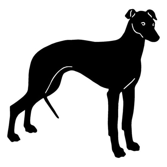 New Hot Funny stickers 13*12.7CM Greyhound Dog Car Stickers Personality Vinyl Decal Car Styling Truck Decoration Black/Silver S1-0954