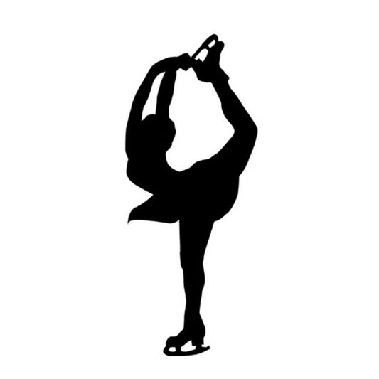 New Hot  7*17CM Modern Figure Skating Winter Sports Car Stickers Ice Dance Constitution Design Car Stickers And Decals CT-832
