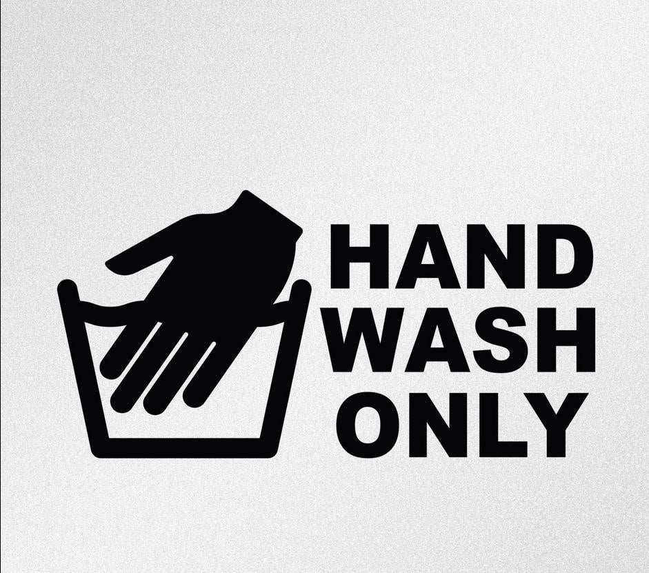 New Hot Hand Wash Only Jdm Car Body Window Bumper Vinyl Decal Sticker Car Sticker