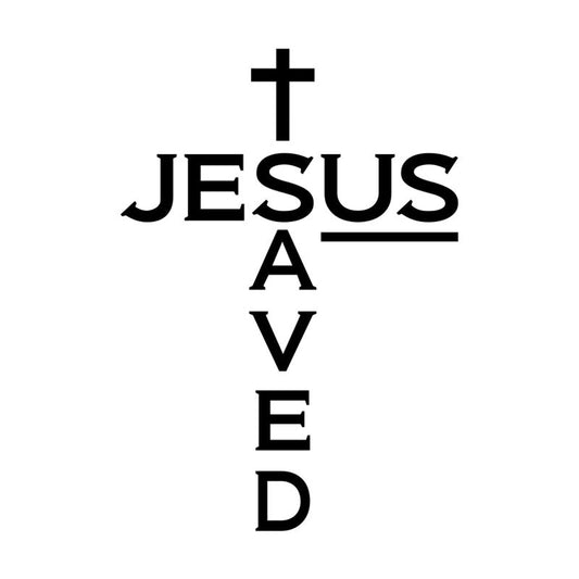 Hot 8.9CM*12.7CM Jesus Saved Us Car Truck Auto Window Vinyl Sticker Decals Motorcycle Car Stickers And Decals