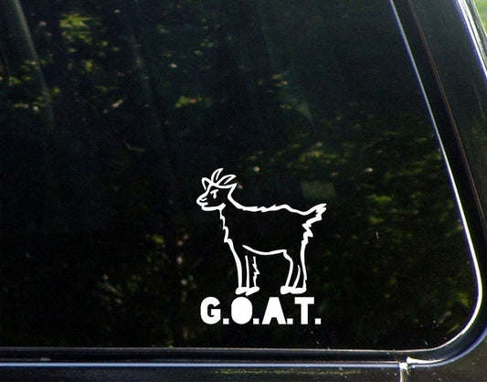 New Fashion G.o.a.t. - 3-3/4inches X 4-1/2inches - Vinyl Die Cut Decal/ Bumper Sticker for Windows, Cars, Trucks, Laptops, Etc