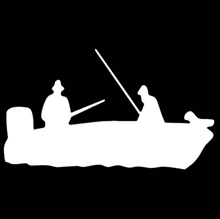 Hot 15*8.5CM FISHING BOAT Car Sticker Decal Fun Motorcycle Decorative Stickers  Body