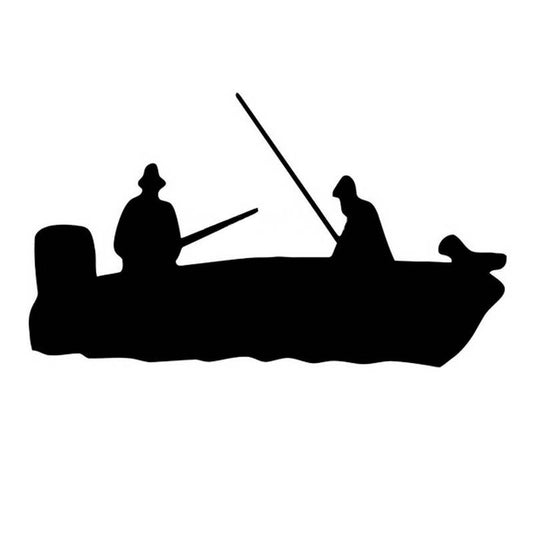 Hot 15*8.5CM FISHING BOAT Car Sticker Decal Fun Motorcycle Decorative Stickers  Body