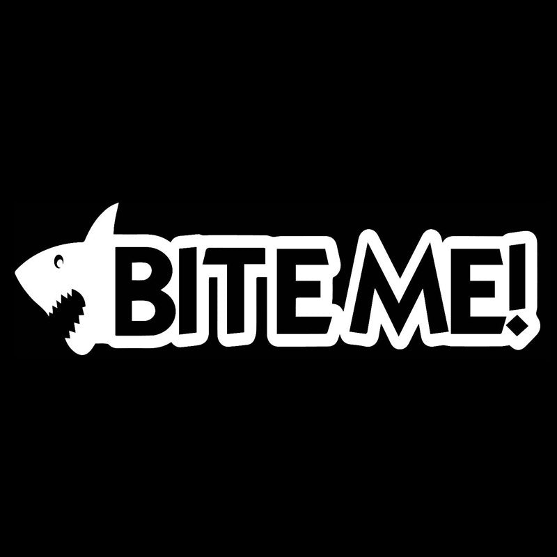 Fashion 17cm*5cm Bite Me Shark  Car Sticker Vinyl Decor Decal