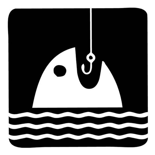 High-quality 16.3cm*16.3cm Fishing Icon Symbol  Car Sticker Vinyl Decal