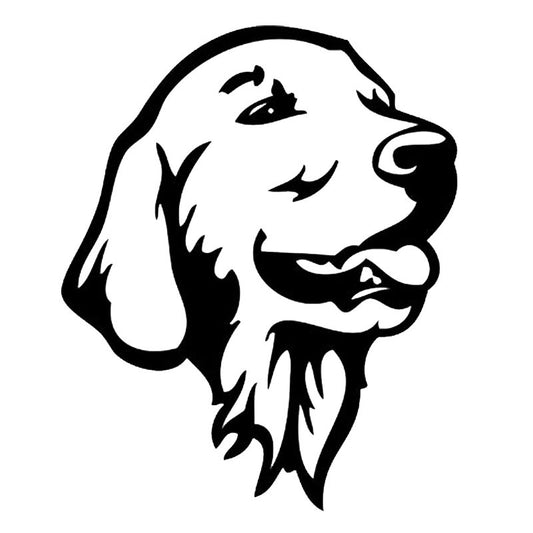 New Hot 12.2*14.7CM Golden Retriever Dog Car Bumper Stickers Cute Pet Dog Decals Car Styling Decoration Accessories