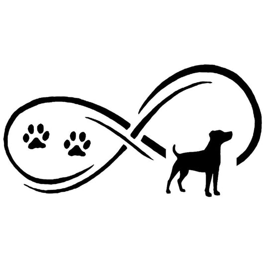 New Hot 17.7*9.1CM Jack Russell Dog Paw Print Car Stickers  Vinyl Decal Car Styling Truck Decoration