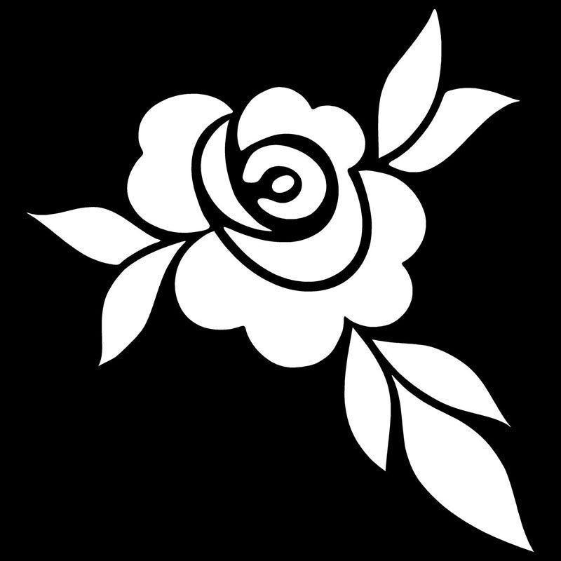 2018 NEW 9.6*10.2CM ROSE FLOWER Car Stickers  Vinyl Decal