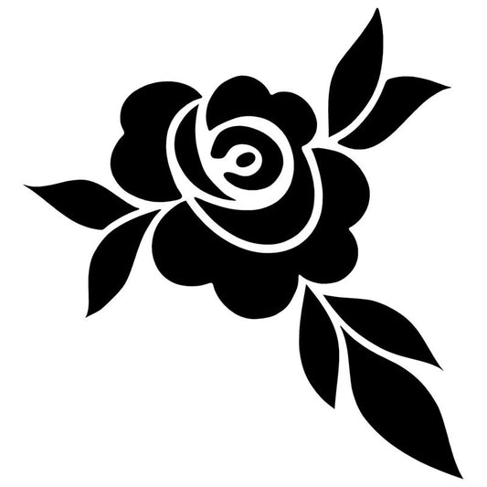 2018 NEW 9.6*10.2CM ROSE FLOWER Car Stickers  Vinyl Decal