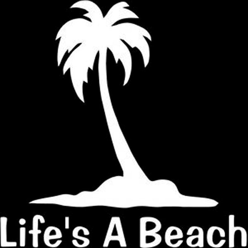 New Hot 15X15CM LIFE'S A BEACH Originality Vinyl Decal Car Sticker Car-styling