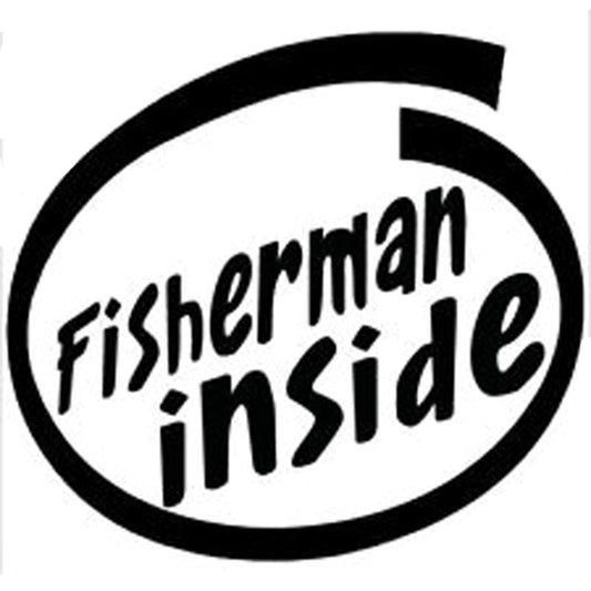 2018 NEW 14.5CM*16CM Fisherman Inside Vinyl Decal Car Sticker Fishing Fish Hunting Bass Car Styling Accessories