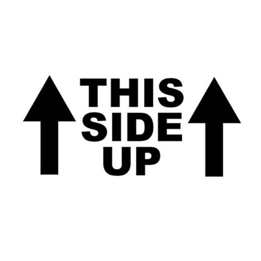 Hot 17*8CM THIS SIDE UP Personality Text Car Sticker Automobile Styling Accessories Decorative Decals