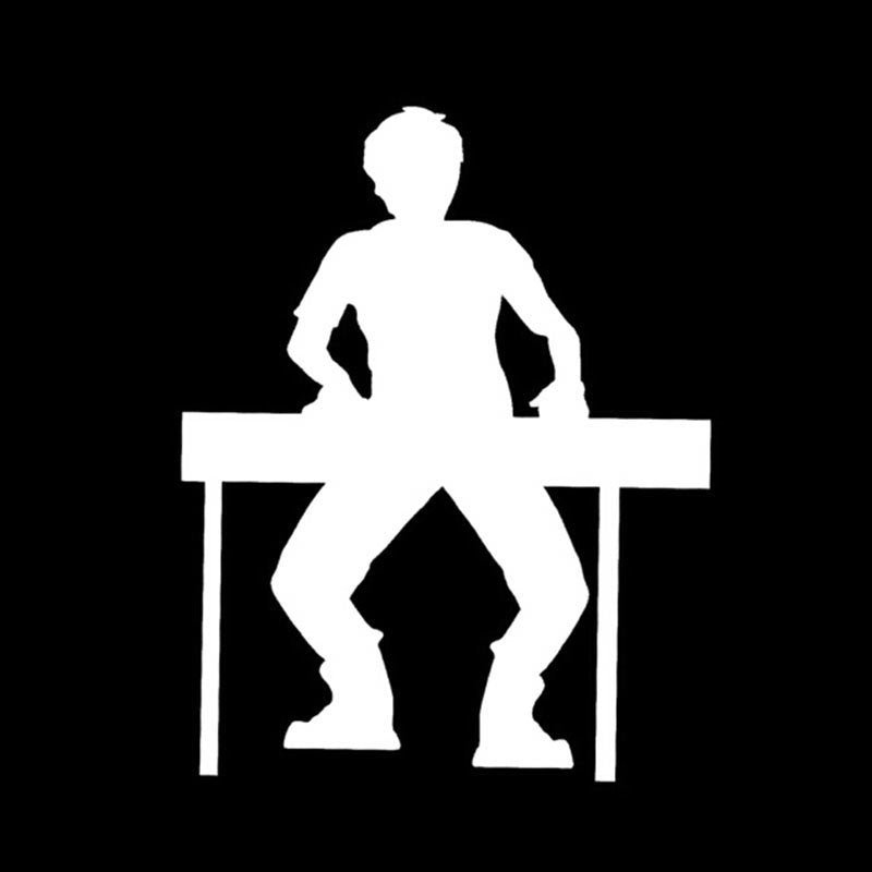 New Brand 11*8.5CM Rock Band Keyboardist Silhouette Music Car Sticker Decals Fun Keyboardist Player Car Stickers