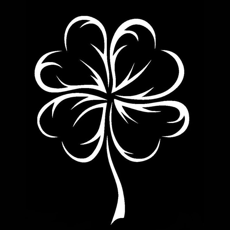 New Fashion 15*20.3CM Lucky Lovely Clover Windows Car Sticker Motorcycle Car Cover Scratch Decorative Decal Accessories