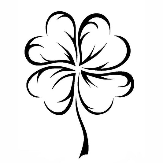 New Fashion 15*20.3CM Lucky Lovely Clover Windows Car Sticker Motorcycle Car Cover Scratch Decorative Decal Accessories