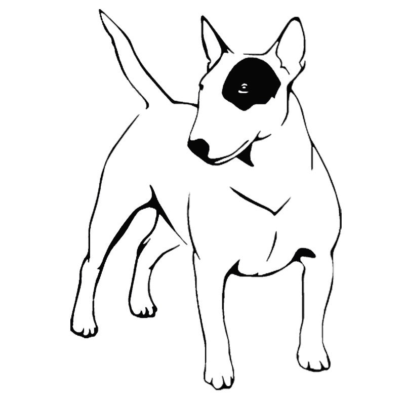 New Fashion 1PCS 14.2*20CM British Bull Terrier Dog Vinyl Decal Car Stickers Car Styling Truck Decoration