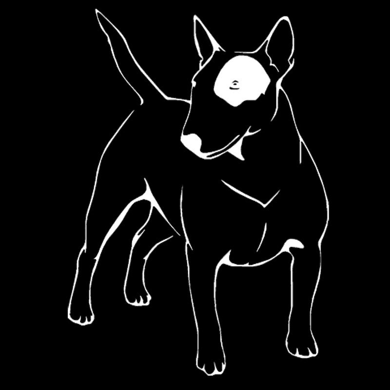 New Fashion 1PCS 14.2*20CM British Bull Terrier Dog Vinyl Decal Car Stickers Car Styling Truck Decoration