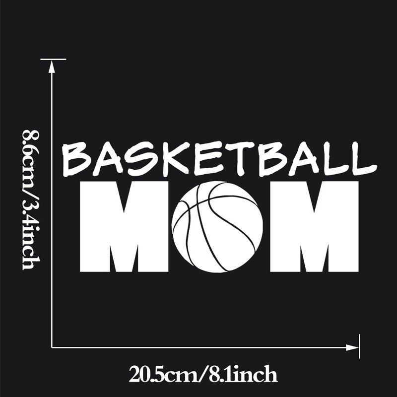 Fashion 1PCS 20*8CM I Am Basketball Mom Vinyl Funny Car Sticker Sport Art Decals Removable Car Styling Decoration Window Decals