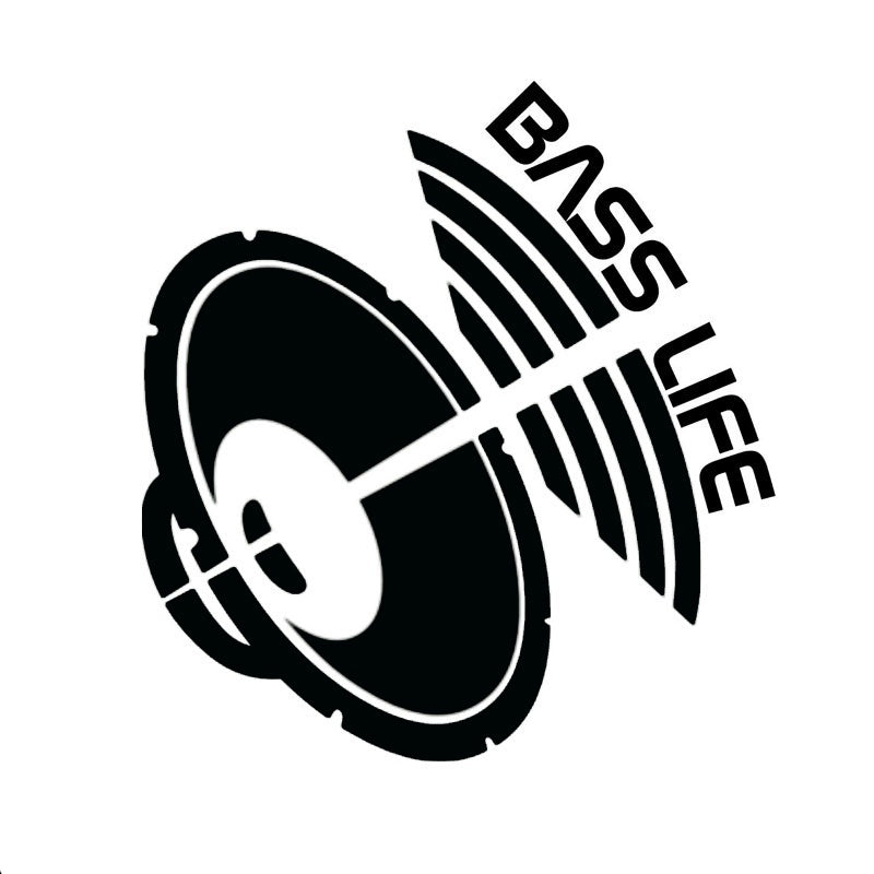 New Brand 1PCS 18.88*20CM Bass Life Car Decal Window Sticker Subwoofer For Cars Creative Sticker Decoration Car Sticker Black