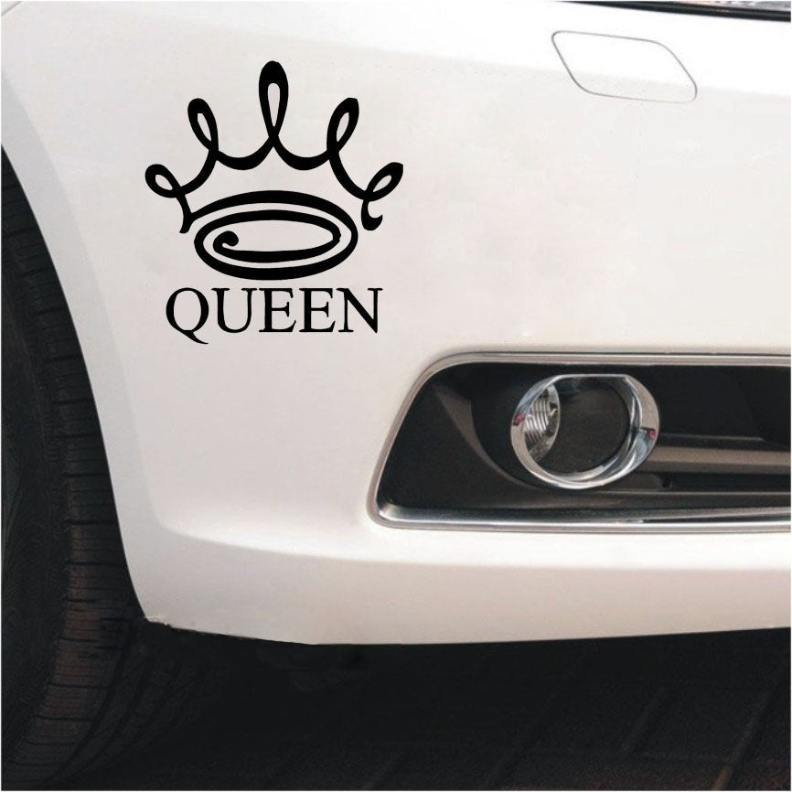 2018 NEW 1PCS 13.5cm*15cm Car Styling Queen Crown Vinyl Car Stickers Decal