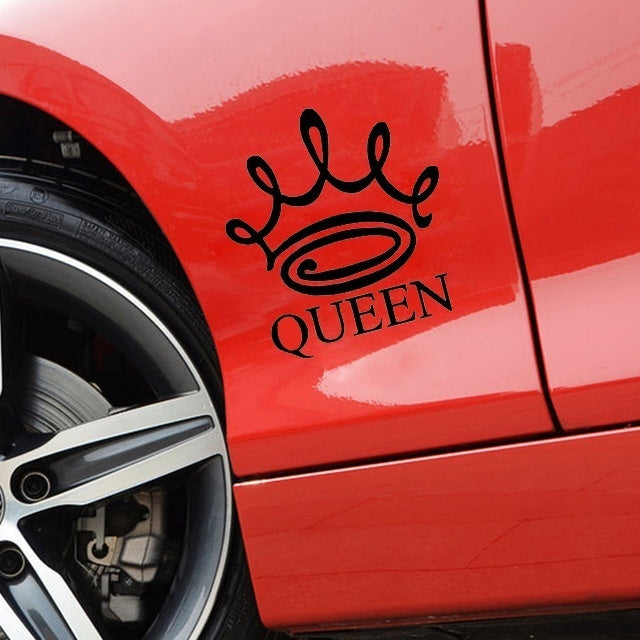 2018 NEW 1PCS 13.5cm*15cm Car Styling Queen Crown Vinyl Car Stickers Decal