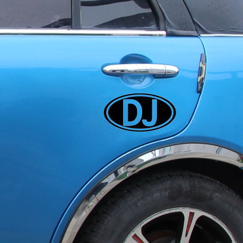 High-quality 1PCS 10.56*20CM Personality Letters DJ Music Vinyl PVC Waterproof  Car Window Decal Sticker