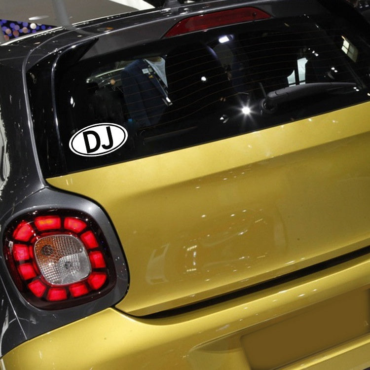 High-quality 1PCS 10.56*20CM Personality Letters DJ Music Vinyl PVC Waterproof  Car Window Decal Sticker