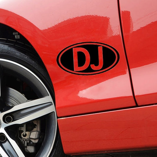 High-quality 1PCS 10.56*20CM Personality Letters DJ Music Vinyl PVC Waterproof  Car Window Decal Sticker