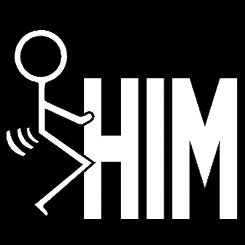 New Brand 1PCS 17*20CM F*k Him Funny JDM Vinyl Decal Sticker Car Bumper Truck Rear Window Sticker