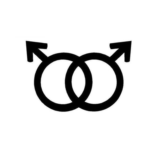 Fashion 15*10CM Funny Gay Flag Bumper Sticker Stylish Motorcycle Vinyl Decals Black/Silver/red/white