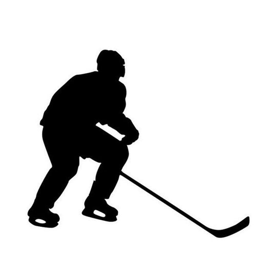 Fashion 13*11CM ICE HOCKEY Player Movement Pattern Decorative Stickers Decals Hockey Enthusiasts Car Stickers red white