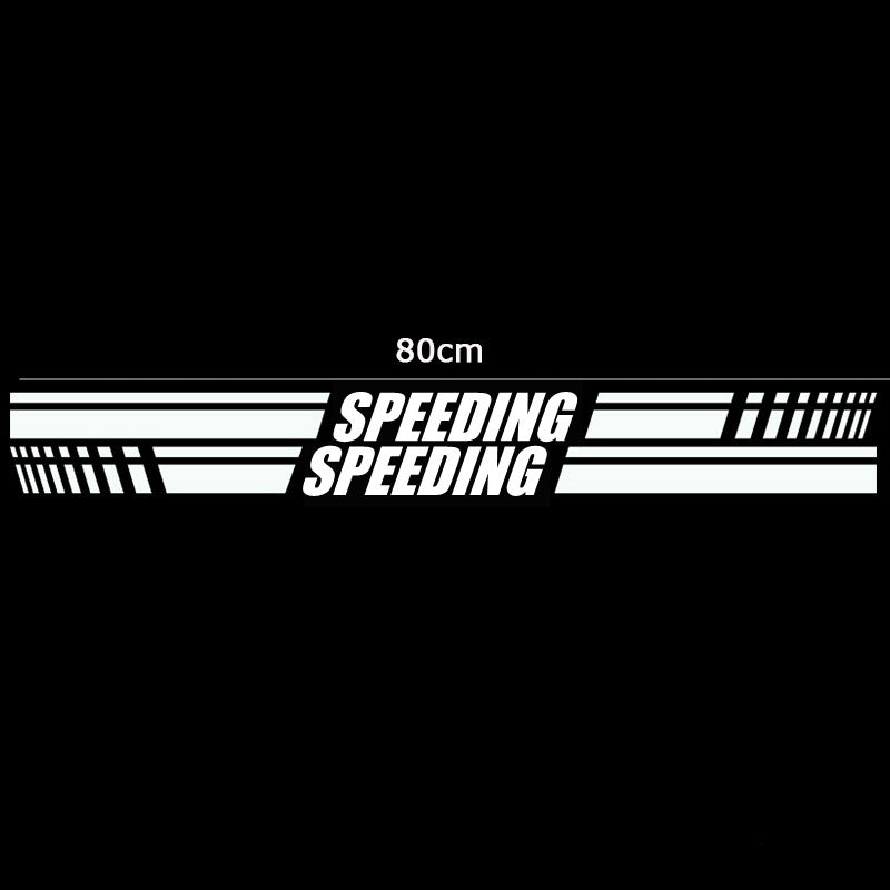 1 Pair 9.6*80cm Car Styling Stickers Customizable SPEEDING Sports Car Decals and Sticker Body Window Stickers