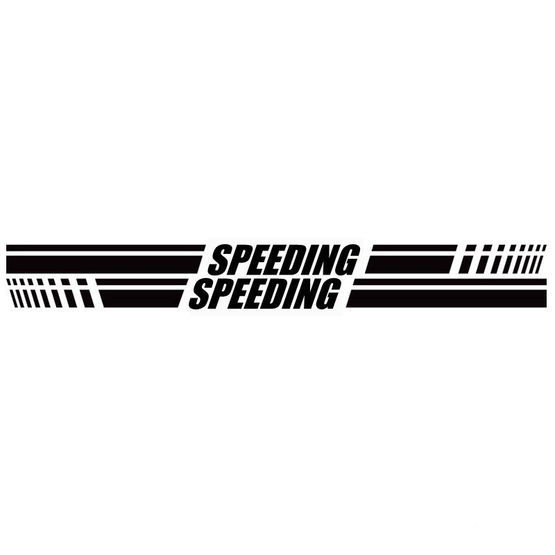1 Pair 9.6*80cm Car Styling Stickers Customizable SPEEDING Sports Car Decals and Sticker Body Window Stickers