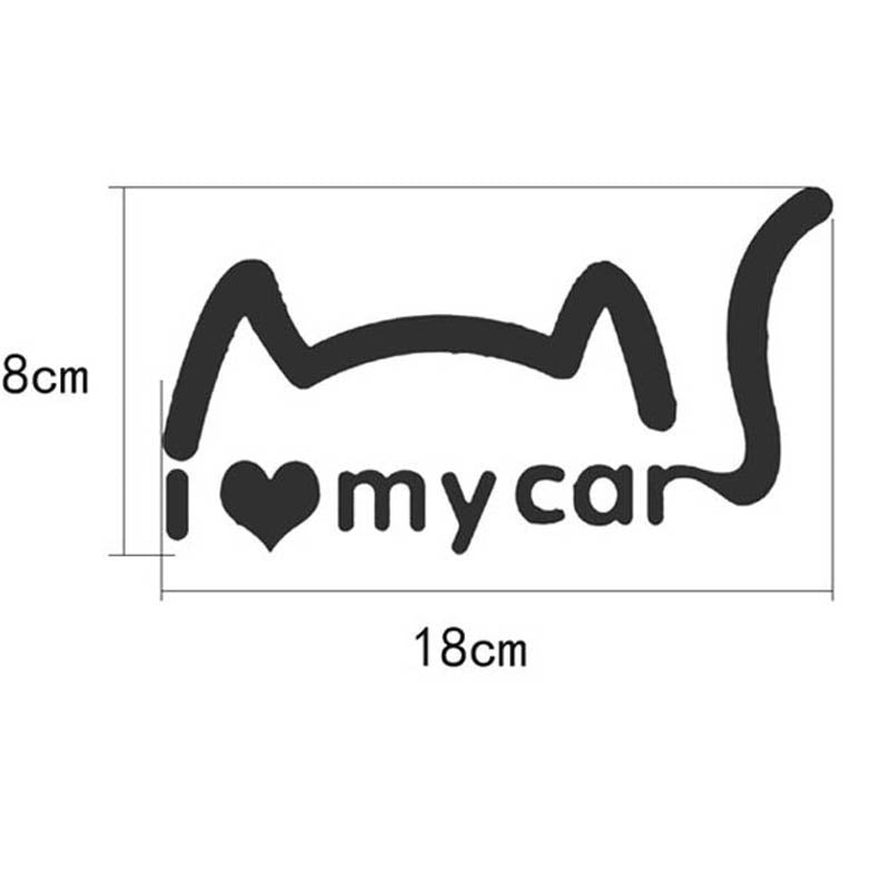 Hot 1PC High Quality Car Stickers I Love My Car Vinyl Decal Car Styling for Car Windows Truck Wall Funny Bumper Animal Stickers