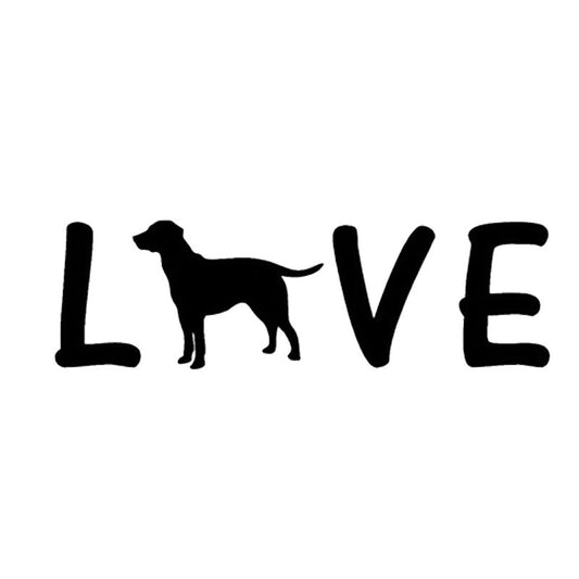 15cm*4.5cm LOVE Vinyl Window Decals Labrador Creative  Accessories