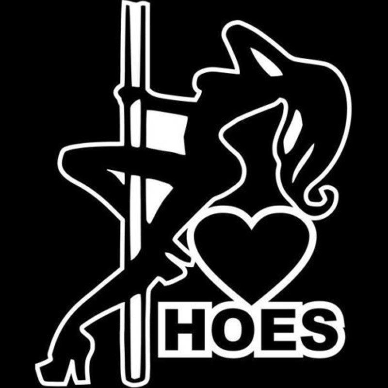 Fashion 12.5CM*15.2CM Love Hoes Stripper Girl JDM Vinyl Decal Sticker Car Sticker Car Motorcycle Accessories