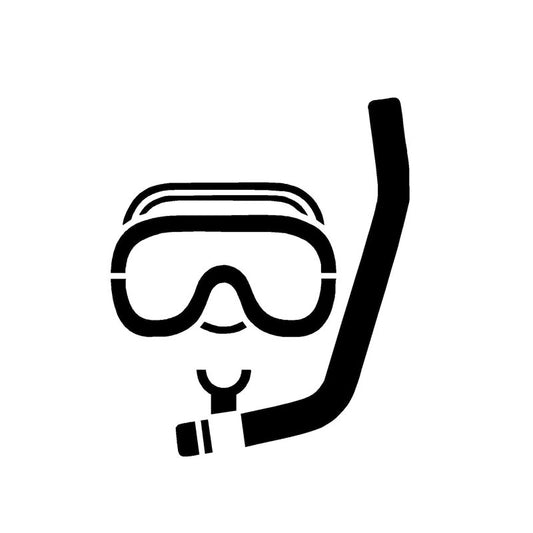 Fashion 11.2CM*13.5CM Personality  Diving Mask Funny Cartoon Car Stickers