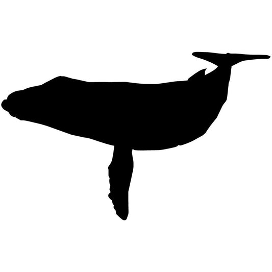 High-quality 15*9.4CM Humpback Whale  Vinyl Car Styling Decoration Decal Cartoon Animal Car Sticker