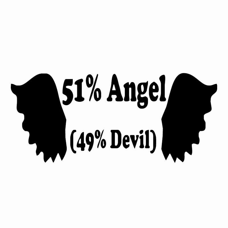 2018 NEW 1PCS 8.7*20CM PVC Vinyl Angel Wing Devil Car Sticker Decal Car Window Sticker